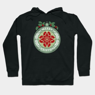 Merry Christmas retro wooden ornament Hoodie